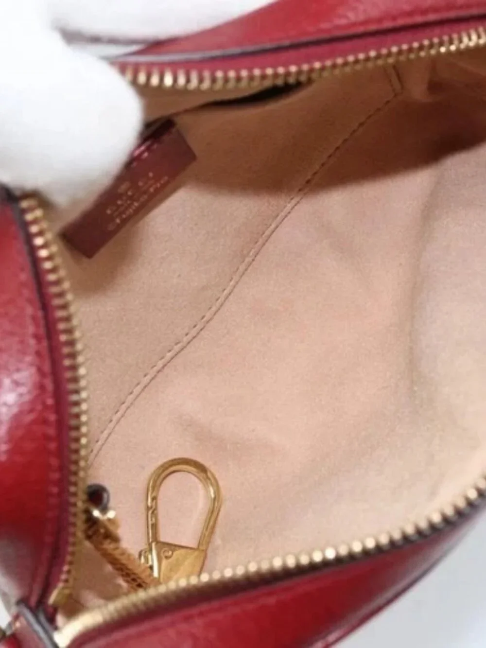 GUCCI Micro GG Supreme Doraemon Bag PVC Beige Gold 647784 Auth ka3475SAM